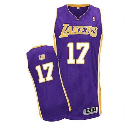 Jerseys Factory Cheap Revolution 30 Lakers #17 Jeremy Lin Purple
