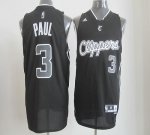 Jerseys Factory Cheap Clippers #3 Chris Paul Black Shadow Stitch