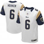 Jerseys Factory Cheap Nike Rams #6 Johnny Hekker White Men's Sti