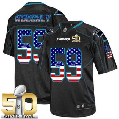 Jerseys Factory Cheap Nike Panthers #59 Luke Kuechly Black Super