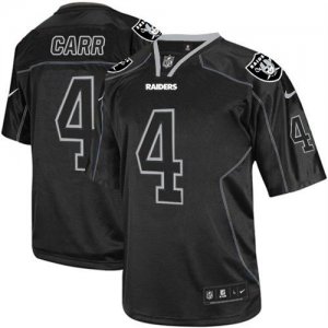 Jerseys Factory Cheap Nike Raiders #4 Derek Carr Lights Out Blac