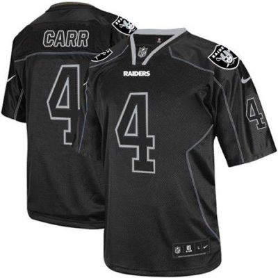Jerseys Factory Cheap Nike Raiders #4 Derek Carr Lights Out Blac