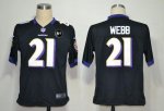 Jerseys Factory Cheap Nike Ravens #21 Lardarius Webb Black Alter