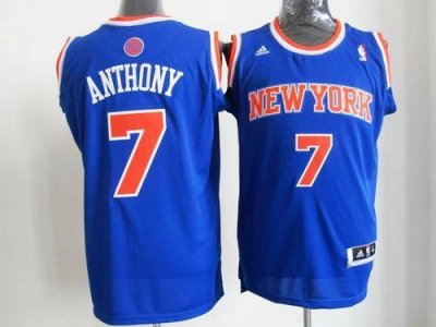 Jerseys Factory Cheap Knicks #7 Carmelo Anthony Blue Road New 20