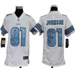 Jerseys Factory Cheap Nike Lions #81 Calvin Johnson White Youth