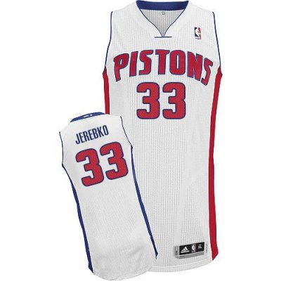 Jerseys Factory Cheap Revolution 30 Pistons #33 Jonas Jerebko Wh