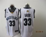 Jerseys Factory Cheap Grizzlies #33 Marc Gasol Revolution 30 Whi