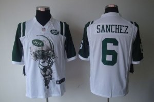 Jerseys Factory Cheap Nike Jets #6 Mark Sanchez White Men's Stit