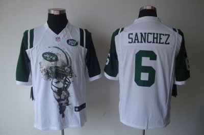 Jerseys Factory Cheap Nike Jets #6 Mark Sanchez White Men's Stit