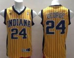 Jerseys Factory Cheap Pacers #24 Paul George Yellow Throwback St