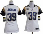 Jerseys Factory Cheap Nike Rams #39 Steven Jackson White With C