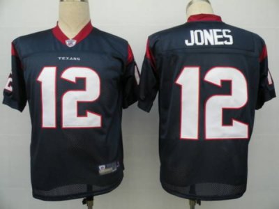 Jerseys Factory Cheap Texans #12 Jacoby Jones Blue Stitched NFL