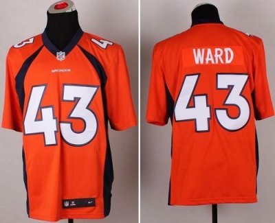 Jerseys Factory Cheap Nike Broncos #43 T.J. Ward Orange Team Col