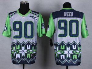Jerseys Factory Cheap Nike Seahawks #90 Jarran Reed Grey Men's S
