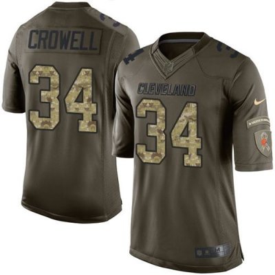 Jerseys Factory Cheap Nike Browns #34 Isaiah Crowell Green Men's