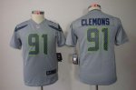 Jerseys Factory Cheap Nike Seahawks #91 Chris Clemons Grey Alter