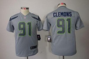Jerseys Factory Cheap Nike Seahawks #91 Chris Clemons Grey Alter