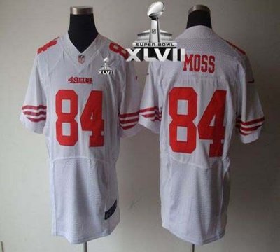 Jerseys Factory Cheap Nike 49ers #84 Randy Moss White Super Bowl