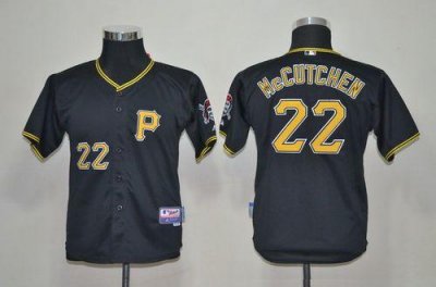 Jerseys Factory Cheap Pirates #22 Andrew McCutchen Black Cool Ba