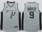 Jerseys Factory Cheap Spurs #9 Tony Parker Grey Alternate Stitch