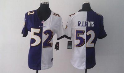 Jerseys Factory Cheap Nike Ravens #52 Ray Lewis Purple/White Wom