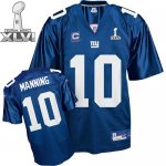 Jerseys Factory Cheap Giants #10 Eli Manning Blue Super Bowl XLV
