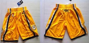 Jerseys Factory Cheap Indiana Pacers Yellow NBA Shorts