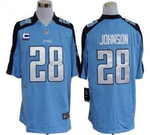 Jerseys Factory Cheap Nike Titans #28 Chris Johnson Light Blue T