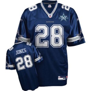 Jerseys Factory Cheap Cowboys #28 Felix Jones Blue Team 50TH Ann