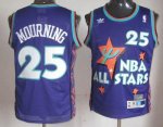 Jerseys Factory Cheap Hornets #25 Alonzo Mourning Purple 1995 Al