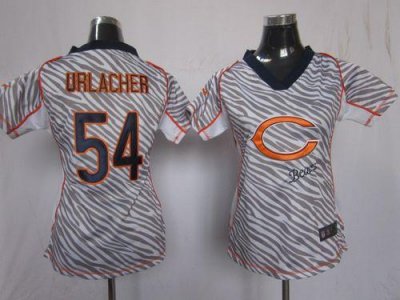 Jerseys Factory Cheap Nike Bears #54 Brian Urlacher Zebra Women'