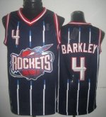 Jerseys Factory Cheap Rockets #4 Charles Barkley Navy Hardwood C