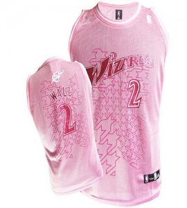 Jerseys Factory Cheap Wizards #2 John Wall Pink Women Fashion Em