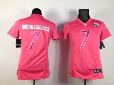 Jerseys Factory Cheap Nike Steelers #7 Ben Roethlisberger Pink S