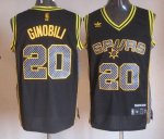 Jerseys Factory Cheap Spurs #20 Manu Ginobili Black Electricity