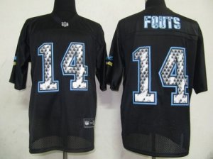 Jerseys Factory Cheap Sideline Black United Chargers #14 Dan Fou