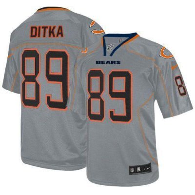 Jerseys Factory Cheap Nike Bears #89 Mike Ditka Lights Out Grey