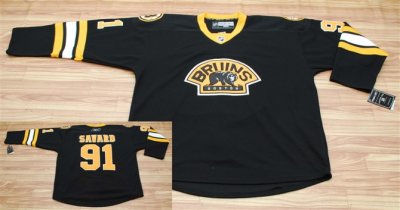 Jerseys Factory Cheap Bruins #91 Marc Savard Embroidered Black T