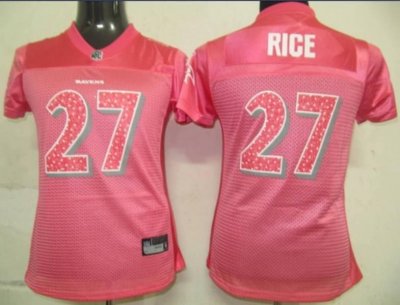 Jerseys Factory Cheap Ravens #27 Ray Rice Red Women's Sweetheart