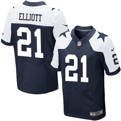 Jerseys Factory Cheap Nike Cowboys #21 Ezekiel Elliott Navy Blue