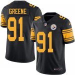 Jerseys Factory Cheap Nike Steelers #91 Kevin Greene Black Men's