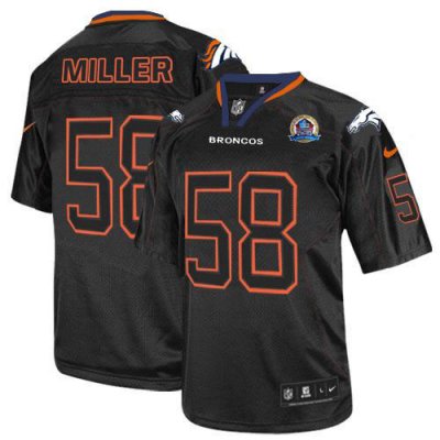 Jerseys Factory Cheap Nike Broncos #58 Von Miller Lights Out Bla
