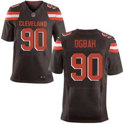 Jerseys Factory Cheap Nike Browns #90 Emmanuel Ogbah Brown Team