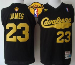 Jerseys Factory Cheap Cavaliers #23 LeBron James Black Throwback