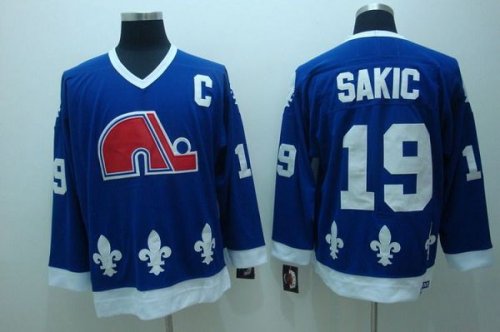 Jerseys Factory Cheap Nordiques #19 Joe Sakic Embroidered CCM Th