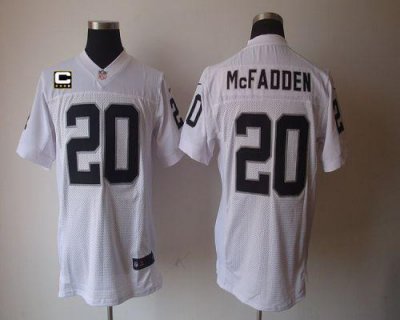 Jerseys Factory Cheap Nike Raiders #20 Darren McFadden White Wit