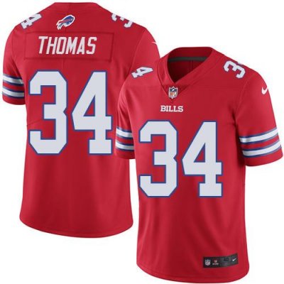 Jerseys Factory Cheap Nike Bills #34 Thurman Thomas Red Men's St
