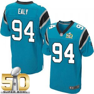 Jerseys Factory Cheap Nike Panthers #94 Kony Ealy Blue Alternate