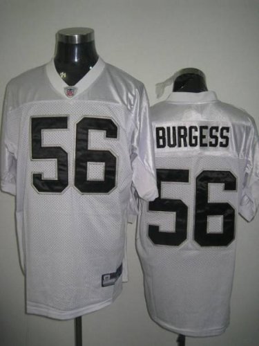 Jerseys Factory Cheap Raiders Derrick Burgess #56 Stitched White