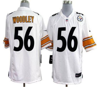 Jerseys Factory Cheap Nike Steelers #56 LaMarr Woodley White Men